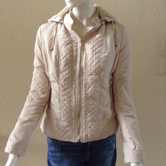 Cream Puffer Jacket - Picture 2 of 3